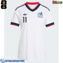 Fotballdrakt Dame Mexico Santiago Gimenez #11 Bortedrakt VM 2026 Kortermet